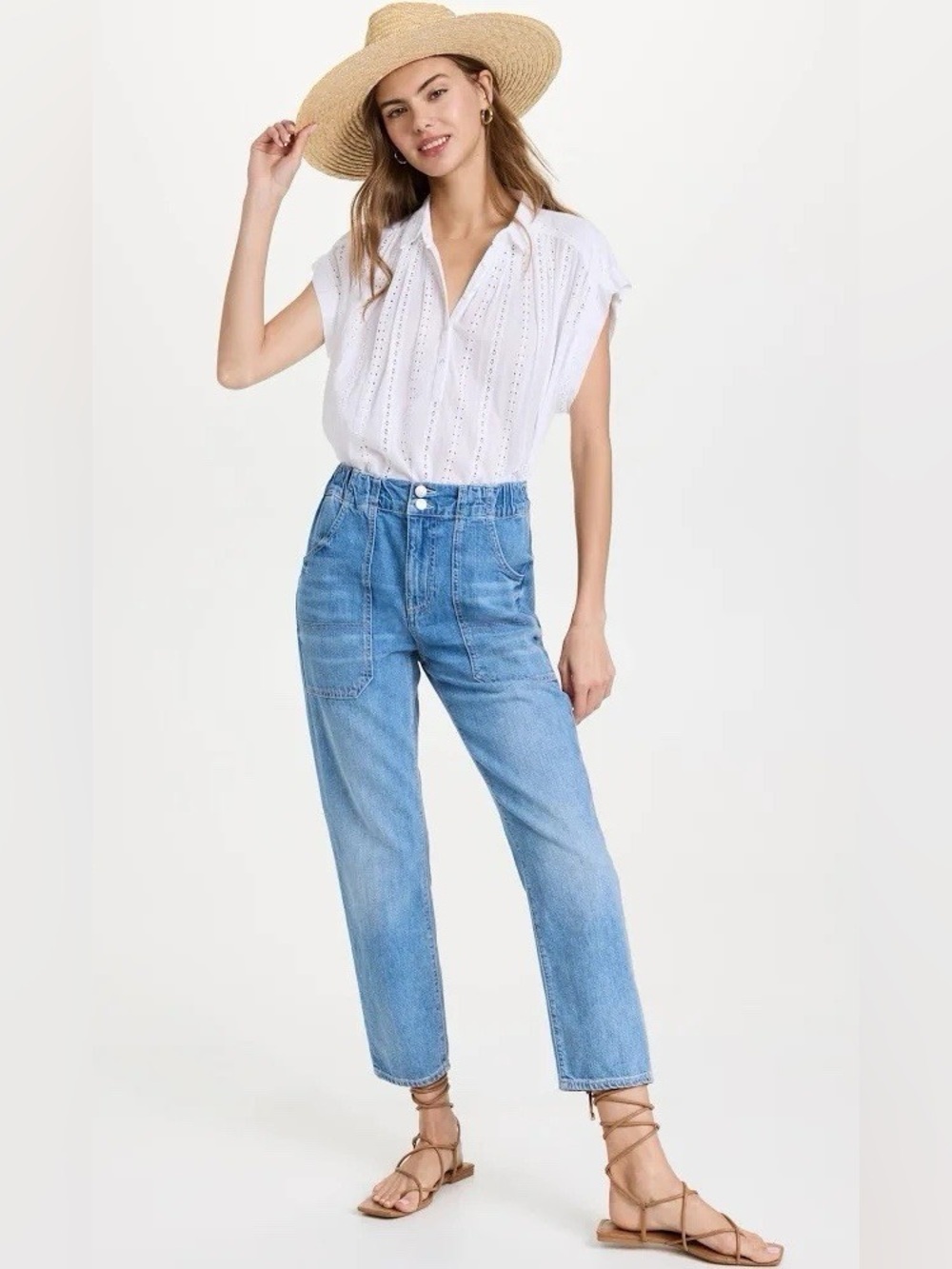 VERONICA BEARD Arya Straight high-rise jeans 
SZ 23